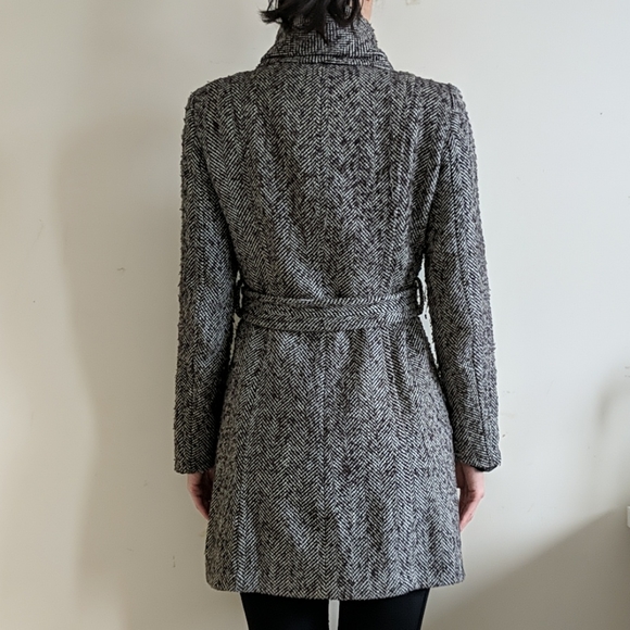 Zara Tweed Pea Coat - Picture 3 of 11